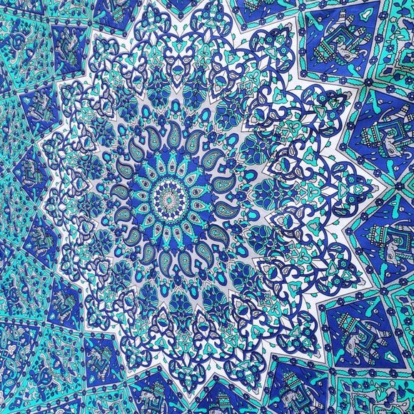 Blue Star Mandala Tapestry Wall Art Hanging Decor - Picture 3 of 7